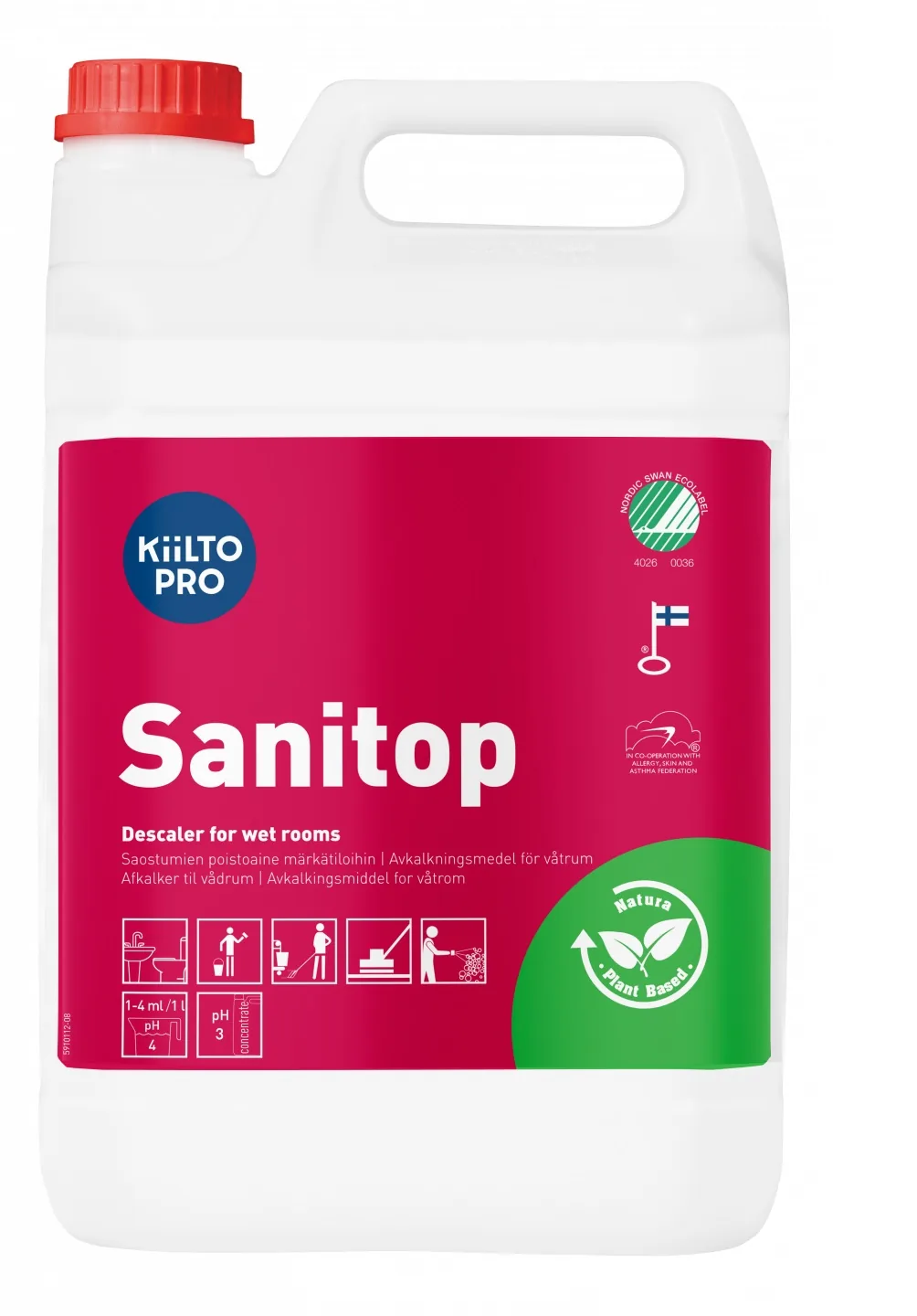 SANITĀRO MEZGLU TĪRĪŠANAS LĪDZEKLIS A1 SANITOP, KIILTO, 5L