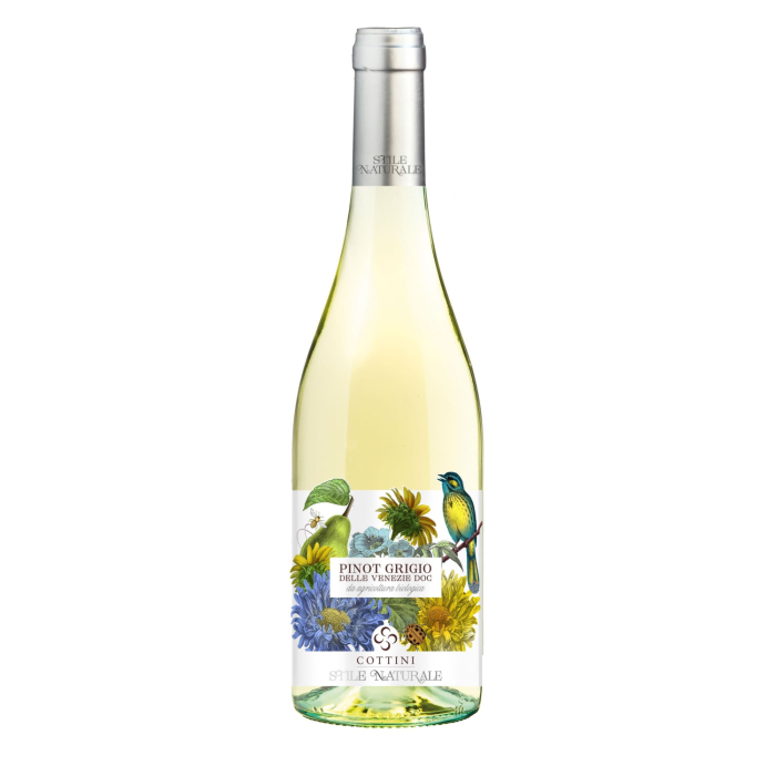 BALTVĪNS COTTINI STILE NATURALE PINOT GRIGIO DELLE VENEZIE, ORGANIC 13% 0,75L