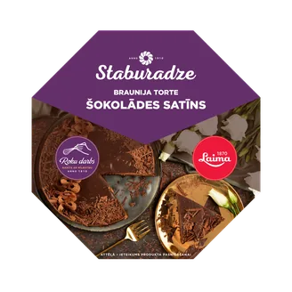 TORTE STABURADZE BRAUNIJA ŠOKOLĀDES SATĪNS 750G