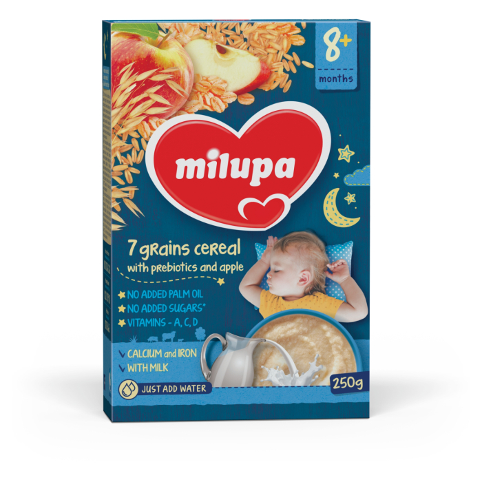 7 GRAUDU BIEZPUTRA MILUPA AR ĀBOLIEM UN PREBIOTIKĀM NO 8 MĒNEŠIEM 250G