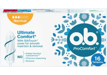 HIGIĒNISKIE TAMPONI O.B.PRO COMFORT NORMAL 16GAB.