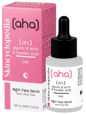 Skincyclopedia 20% aha + pha nakts serums, 30 ml