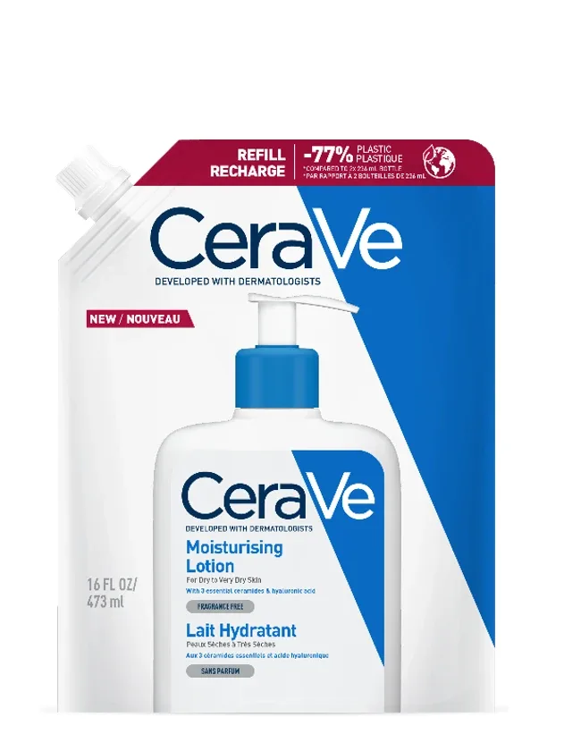 Cerave mitrinošs ķermeņa un sejas losjons sausai un ļoti sausai ādai refill, 473 ml
