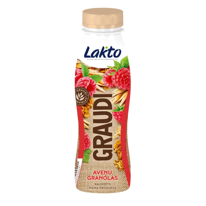 RAUDZĒTS PIENA PRODUKTS LAKTO GRAUDI AVEŅU - GRANOLAS 270G