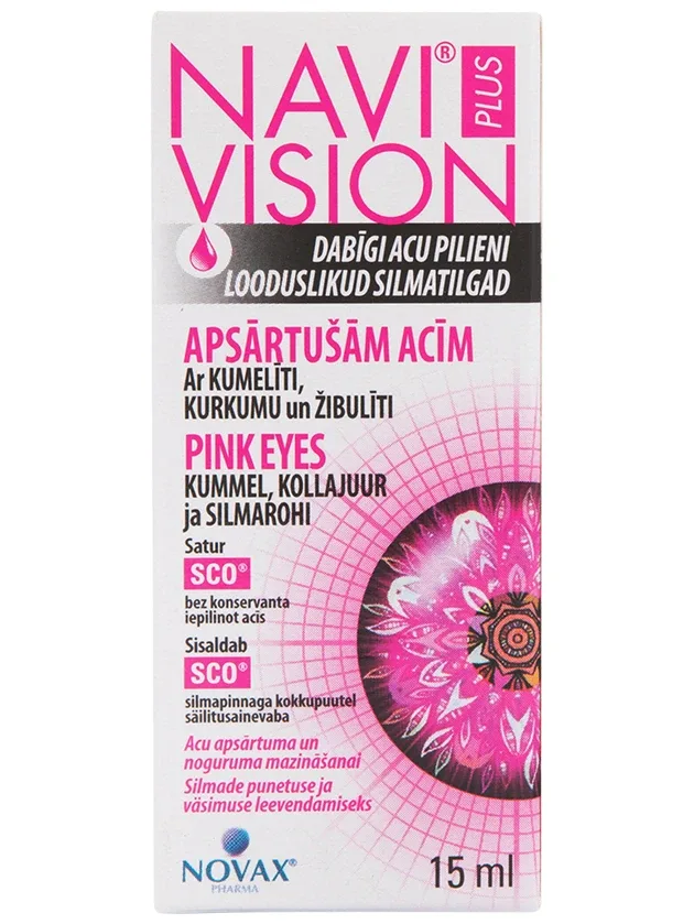 Navivision Pink Eye Pilieni apsārtušām acīm, 15 ml