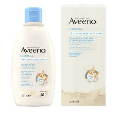 Aveeno Dermexa emolientu ķermeņa mazgāšanas līdzeklis ikdienai bez smaržas 300 ml