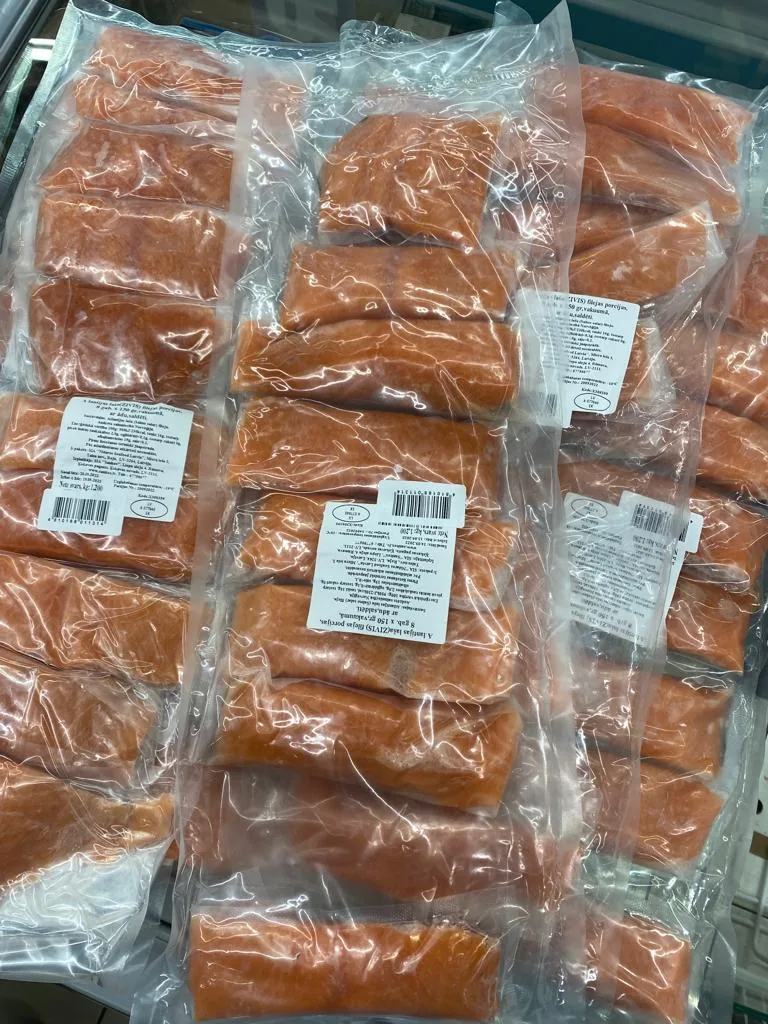 ATLANTIJAS LAŠA FILEJAS GABALIŅI, 150G X 8 GAB., 1.2 KG, SALDĒTI
