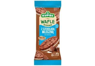 RĪSU GALETES KUPIEC AR PIENA ŠOKOLĀDI 60G