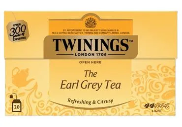MELNĀ TĒJA TWININGS EARL GREY 20X2G