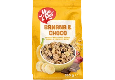 GRANOLA AR BANĀNU GABALIŅIEM MIO&RIO 350G
