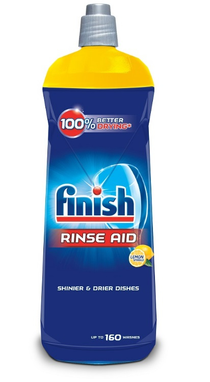 TRAUKU MAZGĀJAMĀS MAŠĪNAS SKALOŠANAS LĪDZEKLIS  FINISH RINSE&SHINE AID LEMON, 800ML