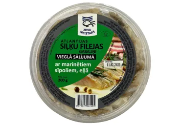 SIĻĶU FILEJAS GABALIŅI EĻĻĀ AR SĪPOLIEM ZIVJU MEISTARS 200G