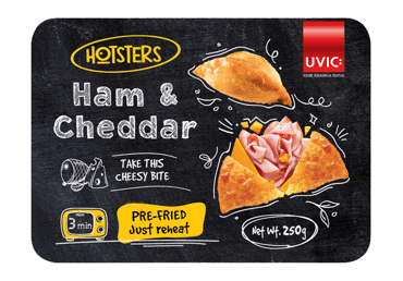 UZKODA HOTSTERS UVIC CHEDDAR&HAM 250G