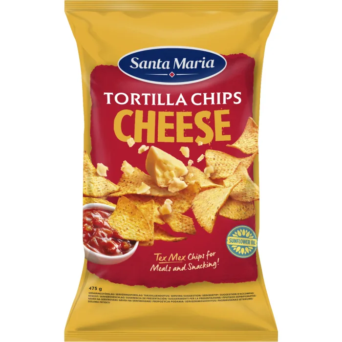 KUKURŪZAS ČIPSI SANTA MARIA AR SIERU 475G