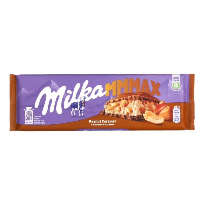 PIENA ŠOKOLĀDE MILKA AR ZEMESRIEKSTIEM UN KARAMELI 276G