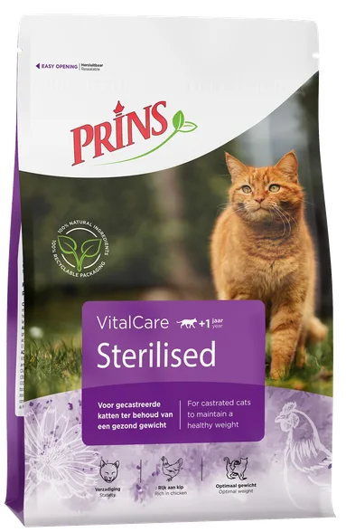 Prins Vitalcare Sterilised sausā barība, 10 kg