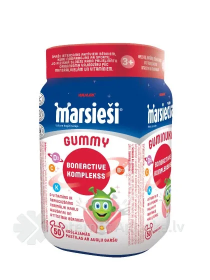 Walmark marsieši gummy ar boneactive, 50 pastilas