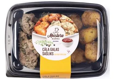 CĀĻA GAĻAS ŠAŠLIKS AR KARTUPEĻIEM  MEISTARA MARKA 350G