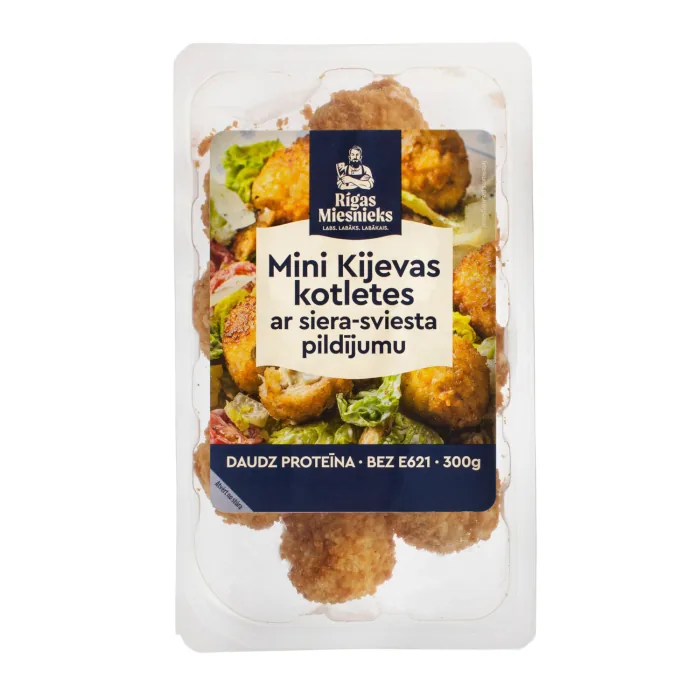 KOTLETES RĪGAS MIESNIEKS KIJEVAS AR SIERA PILDĪJUMU 300G
