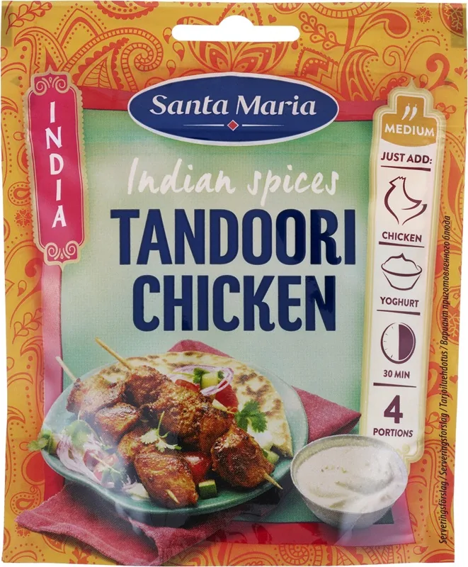 INDIJAS GARŠVIELAS TANDORI 25G, SANTA MARIA