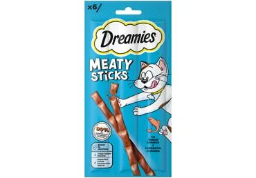Kaķu gardums meaty sticks laša Dreamies 6 x 5 g