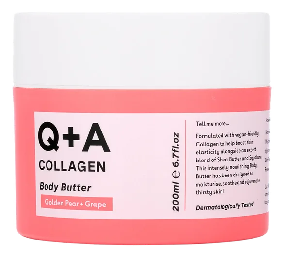 Q+A Collagen ķermeņa sviests, 200 ml