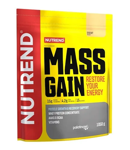 OGĻHIDRĀTU UN OLBALTUMVIELU KOMPLEKSS NUTREND, MASS GAIN, CEPUMU GARŠA, 1050G