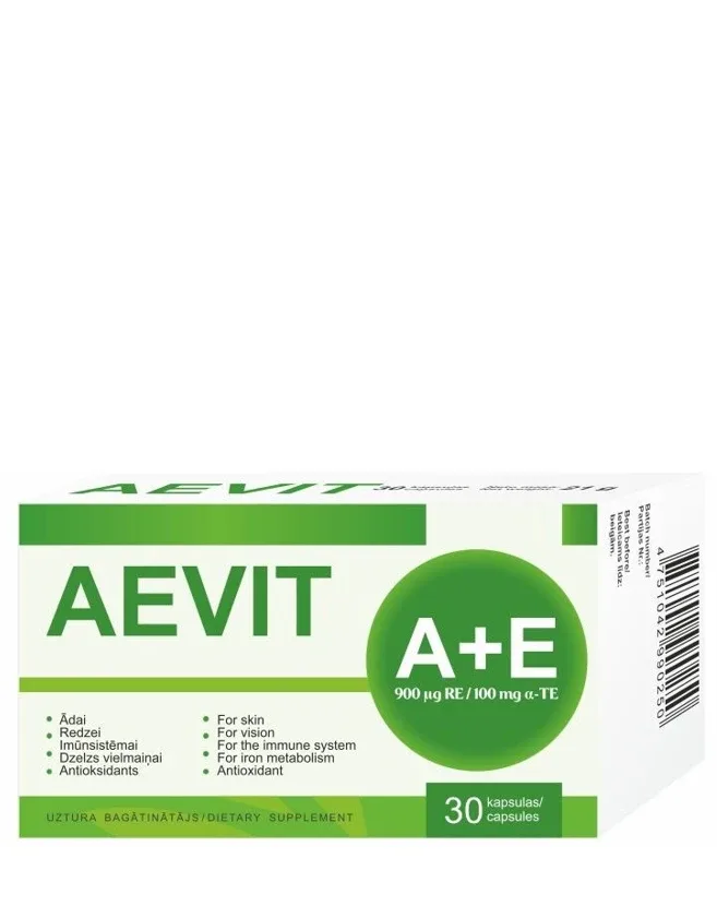 Aevit kapsulas, 30 gb.
