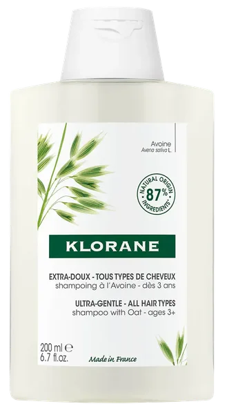 Klorane Softening With Oat milk šampūns, 200 ml