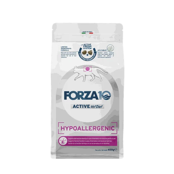 FORZA10 Active Vetdiet Cat hypoallergenic, kaķiem sausā barība, 400 g