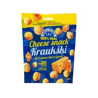 SIERA KRAUKŠĶI SMILTENE AR ČEDERAS SIERA GARŠU 50G