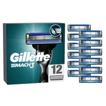 SKUVEKĻA ASMEŅI GILLETTE MACH3, 12GAB.
