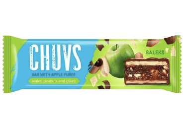 GLAZĒTS VAFEĻU BATONIŅŠ CHUVS  ĀBOLU 30G