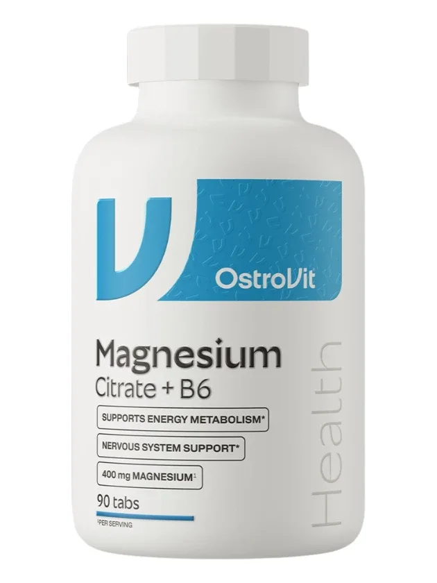 Ostrovit Magnesium Citrate 400 mg + B6 tabletes, 90 gb.