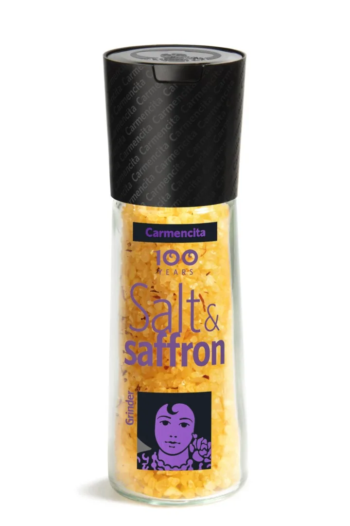 VIDUSJŪRAS SĀLS CARMENCITA, AR SAFRĀNU, DZIRNAVIŅAS, 103G