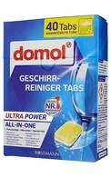 DOMOL ULTRA POWER ALL IN ONE TABLETES TRAUKU MAZGĀJAMAI MAŠĪNAI, 40GAB.