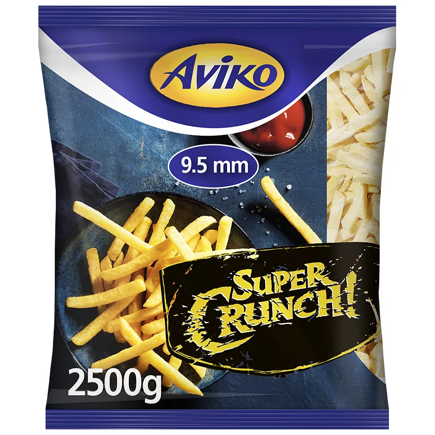 SALDĒTI FRĪ KARTUPEĻI SUPER CRUNCH 9,5 MM AVIKO, 2,5 KG