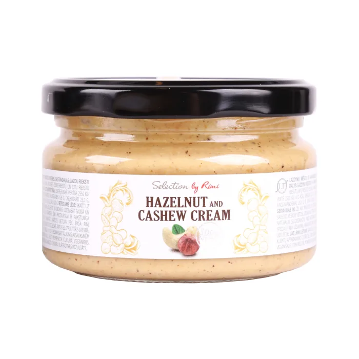 KRĒMS SELECTION BY RIMI AR LAZDU RIEKSTU UN INDIJAS RIEKSTU 200G