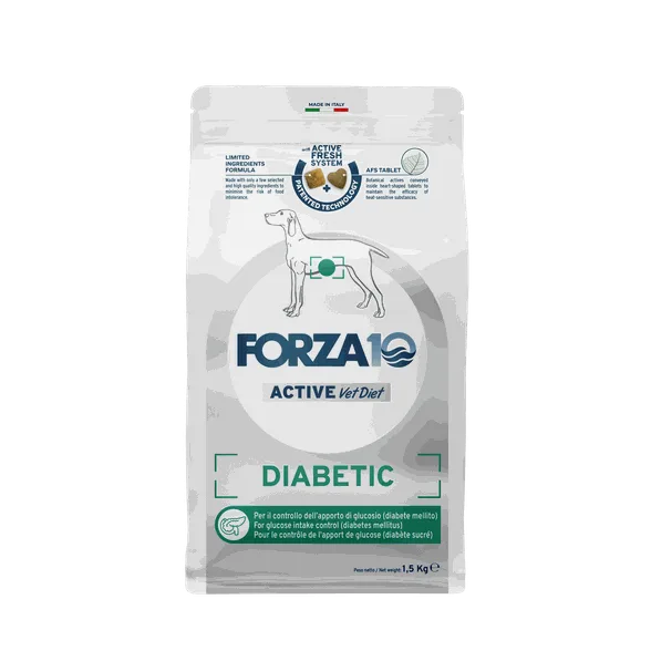 FORZA10 Active Vetdiet Diabetic, suņiem sausā barība, 1,5 kg