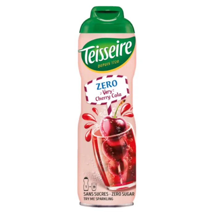 SĪRUPS TEISSEIRE CHERRY COLA AR SALDINĀTĀJIEM 0,6L