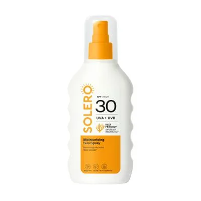 Solero Sun SPF30 mitrinošs saules aizsargsprejs 200 ml