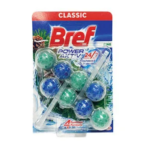 TUALETES BLOKS BREF POWER ACTIVE PINE 2X50G