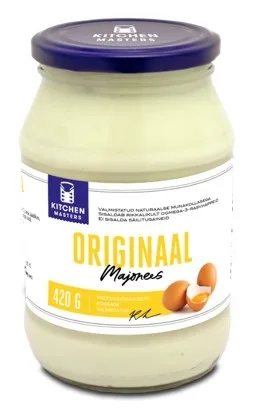 MAJONĒZE KITCHEN MASTERS, ORIĢINĀLĀ, 73%, 420G