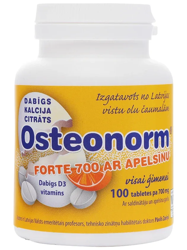 Osteonorm Forte 700 mg - apelsīnu, 100 tabletes