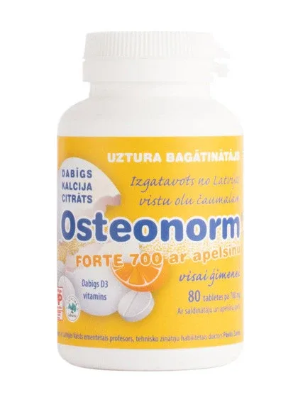 Osteonorm Forte 700 mg - apelsīnu, 80 tabletes