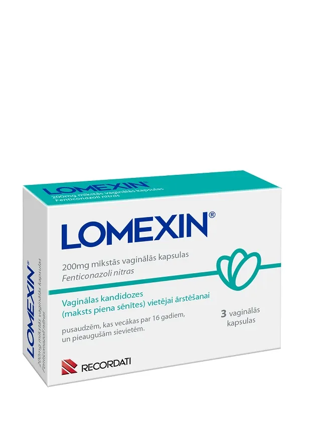 Lomexin 200 mg, 3 mīkstās vaginālās kapsulas
