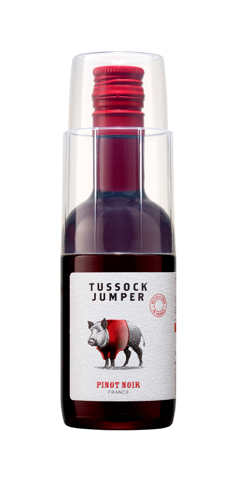 SARKANVĪNS TUSSOCK JUMPER PINOT NOIR, SAUSS, 12,5%-13%, 0.187L
