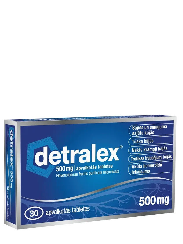 Detralex 500 mg apvalkotās tabletes, 30 gab