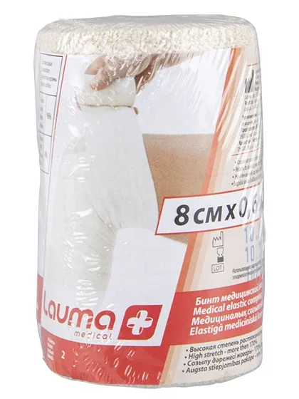 Lauma Medical elastīgā saite 8 cm X 0,6 m, 1 gb.