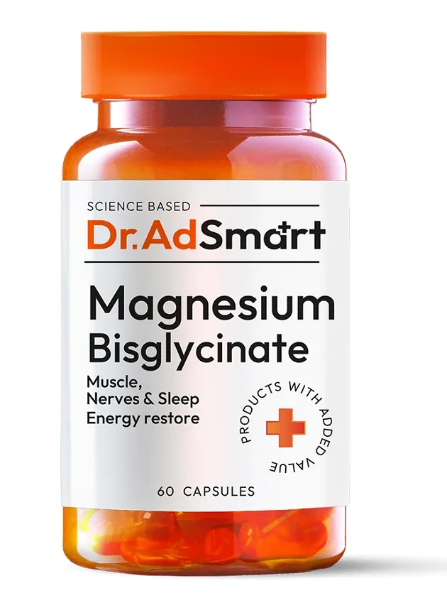 Dr. Ad Smart Magnesium Bisglycinate kapsulas, 60 gb.